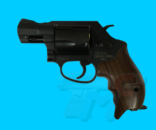 TANAKA Wood Grip for M360J SAKURA Type Black (Rose) - Click Image to Close